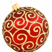 File png della palla di Natale decorata
