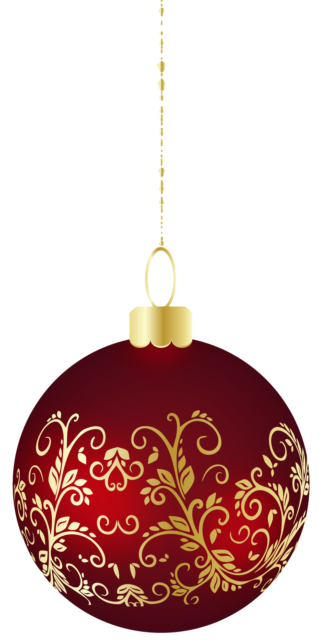 Immagine png della palla di Natale decorata