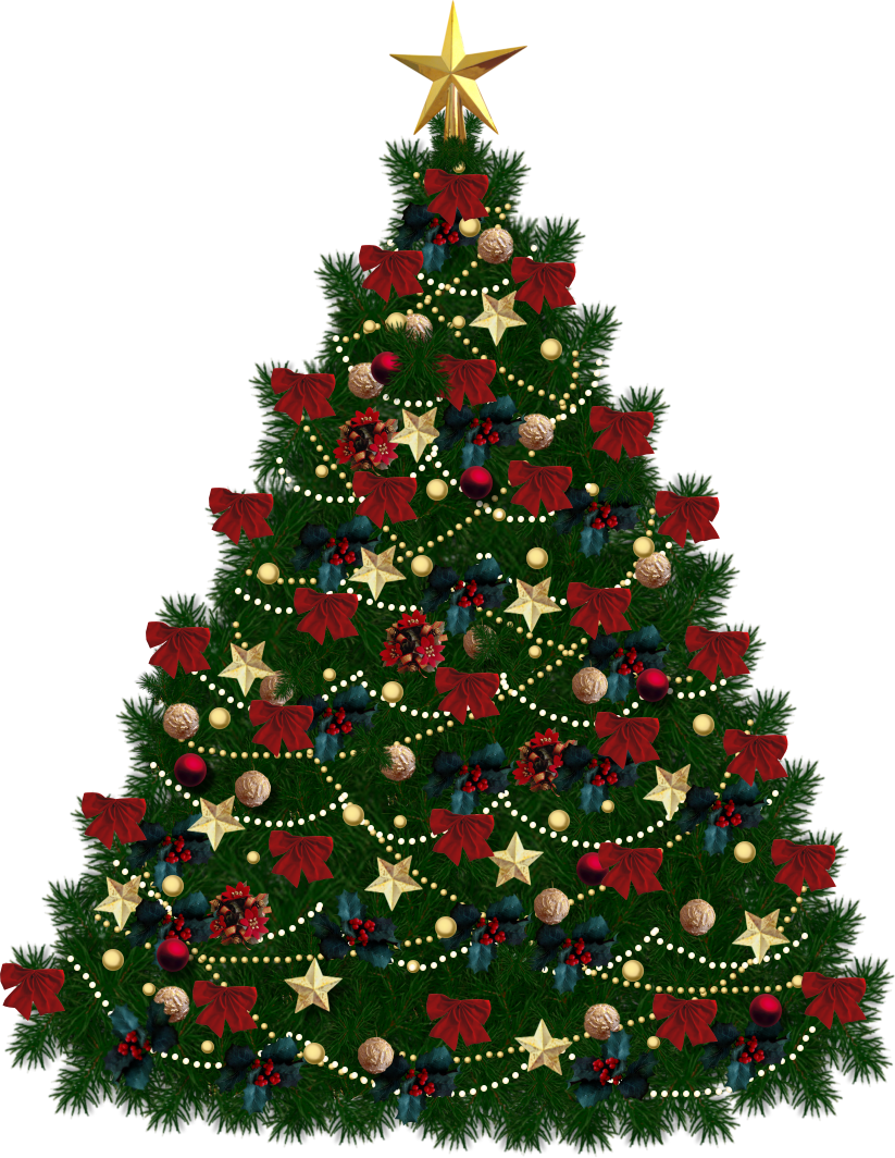 Decorated Christmas Tree PNG