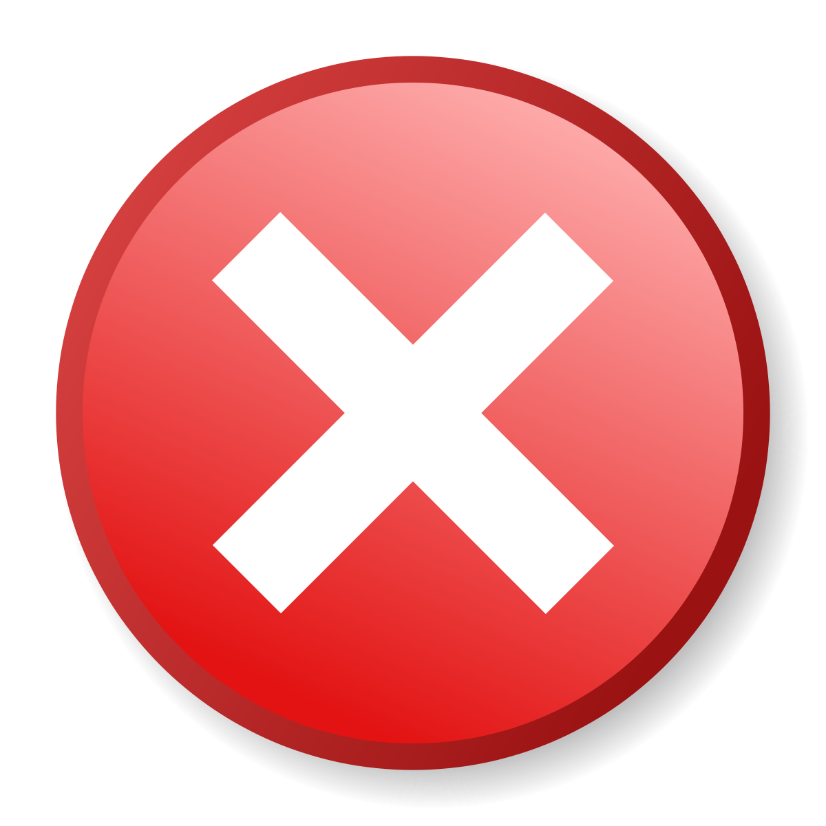 Delete Red X Button PNG Free Download