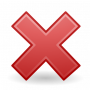 Delete Red X Button PNG Free Image