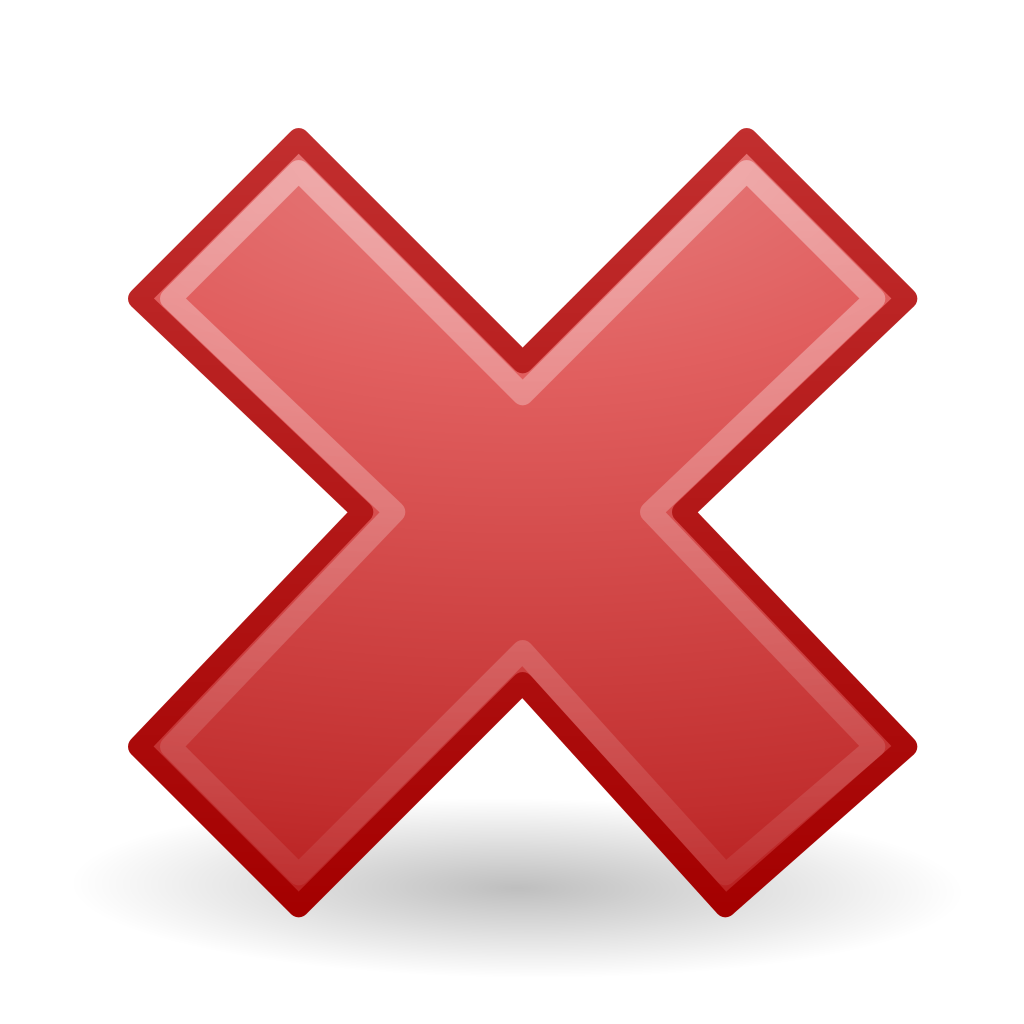 Verwijder Red X -knop PNG Gratis afbeelding
