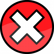 Delete Red X Button PNG Pic