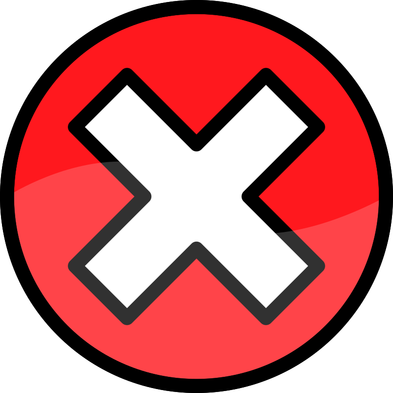 Delete Red X Button PNG Pic
