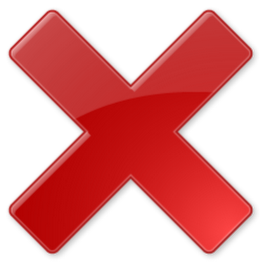 Delete Red X Button PNG Picture