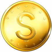Dollar Game Gold Coin PNG