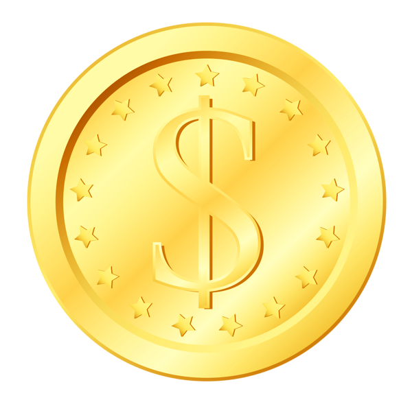 Dollar Game Gold Coin PNG Image