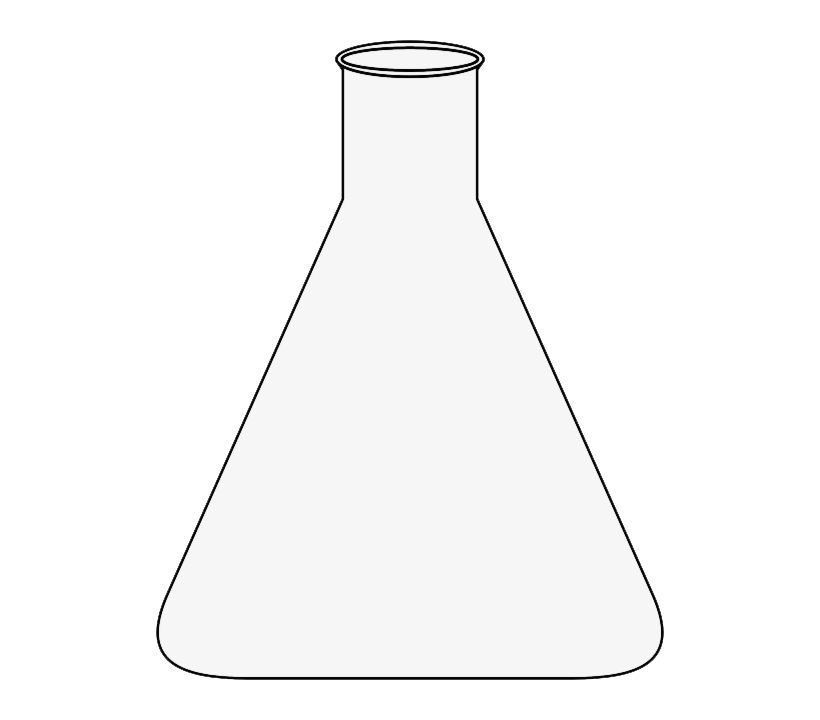 Empty Laboratory Flask PNG