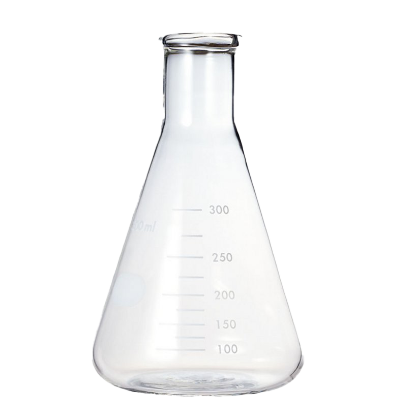 Empty Laboratory Flask Transparent