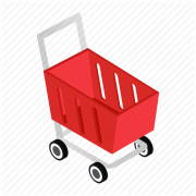 Пустая красная корзина для покупок PNG Бесплатное изображение