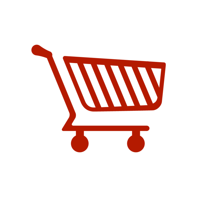 Empty Red Shopping Cart PNG HD Image