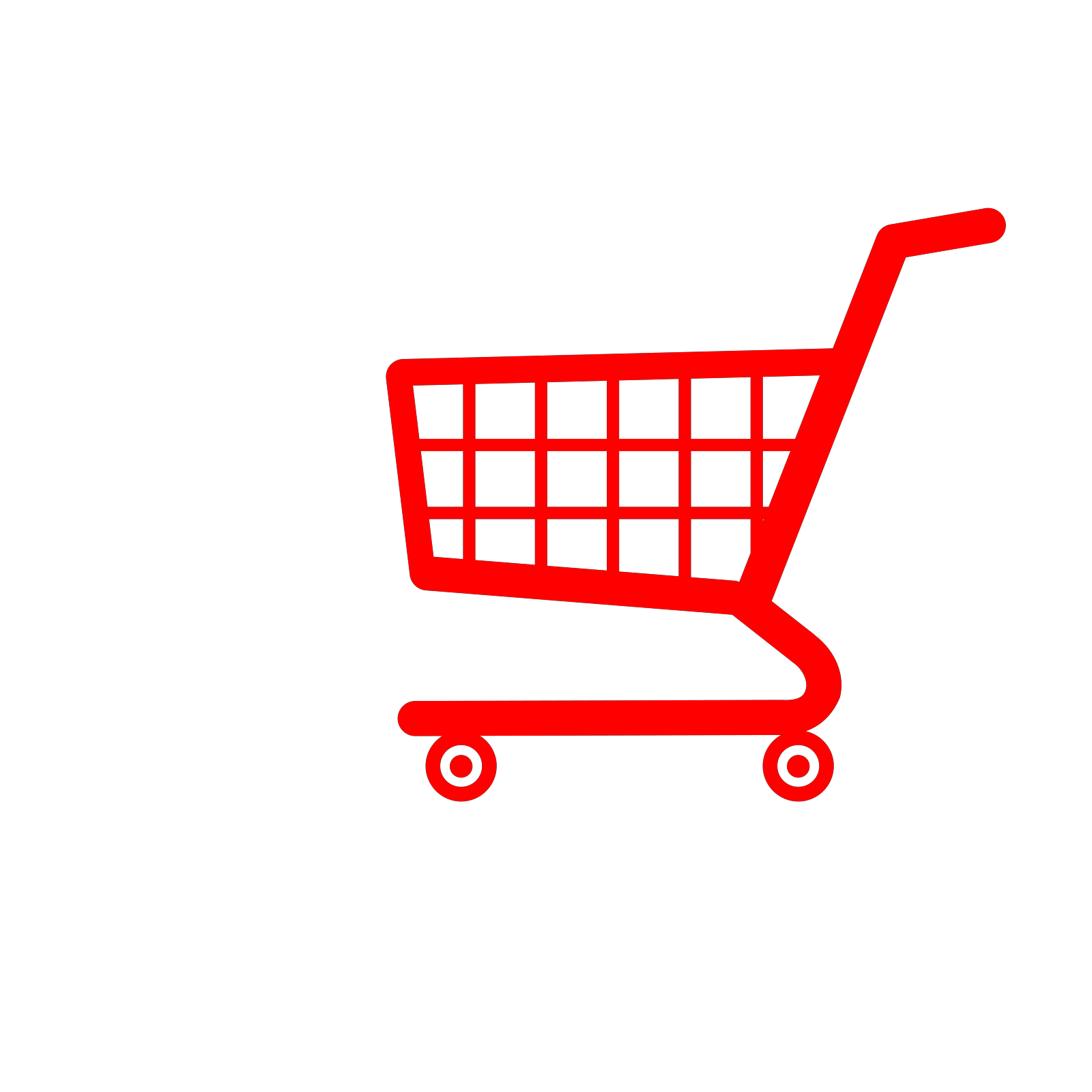 Empty Red Shopping Cart PNG Images