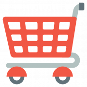 Empty Red Shopping Cart PNG Picture