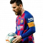 FC Barcelona Lionel Messi PNG صورة عالية الجودة