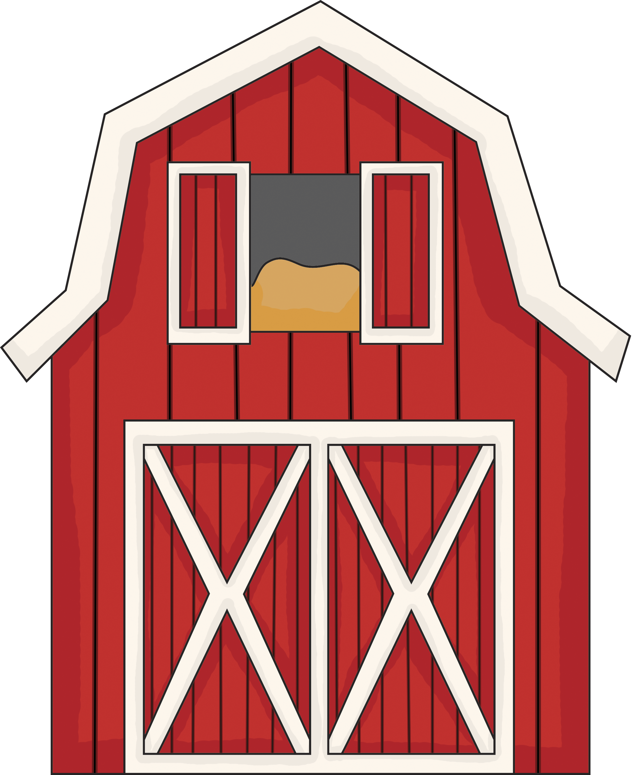Farm House Barn PNG High Quality Image