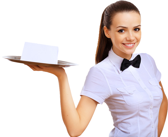 Female Waiter PNG Free Download
