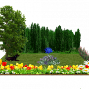 Blumengarten PNG kostenloses Bild