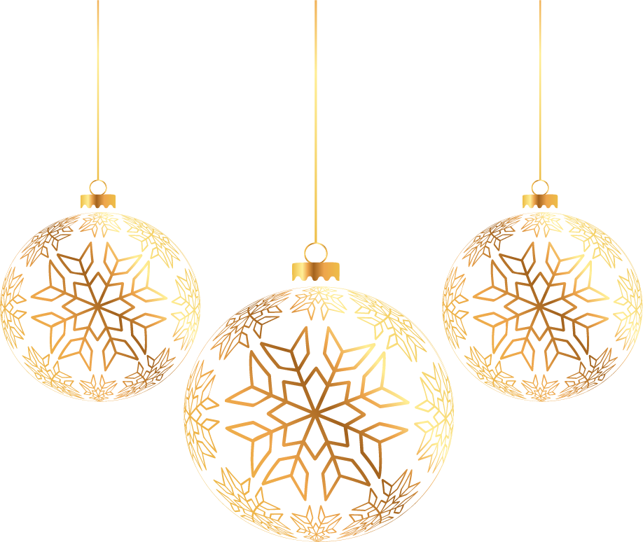 Gold Christmas PNG -afbeelding