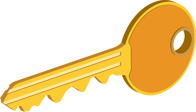 Gold Key PNG File Download Free