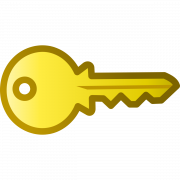 Gold Key PNG Image File