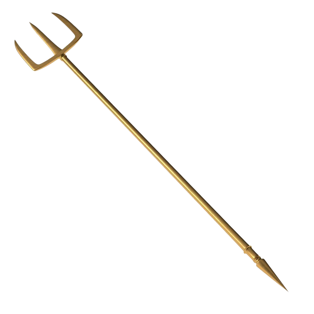 Gold Trident PNG Image