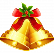 Golden Christmas Bell PNG Clipart