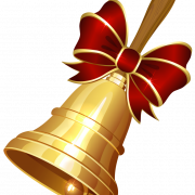 Golden Christmas Bell PNG File