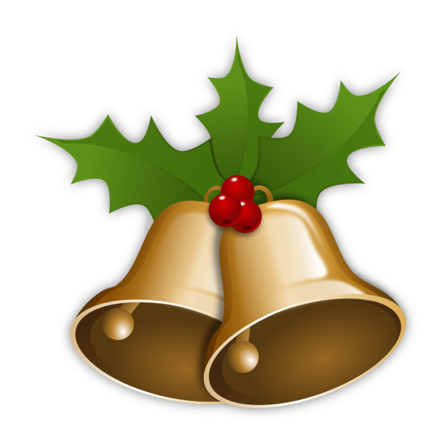 Golden Christmas Bell PNG Free Download