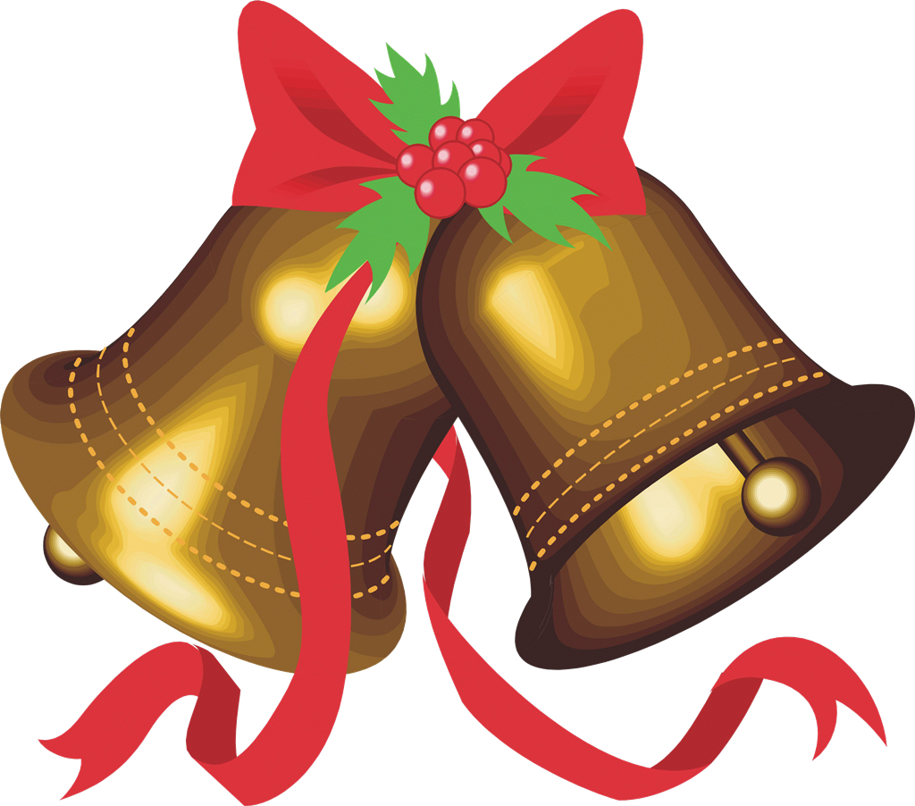 Golden Christmas Bell PNG Free Image