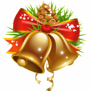 Golden Christmas Bell PNG HD Imahe