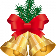 Золотой рождественский колокол PNG изображение