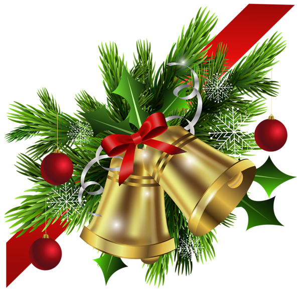 Bell de Natal dourado transparente