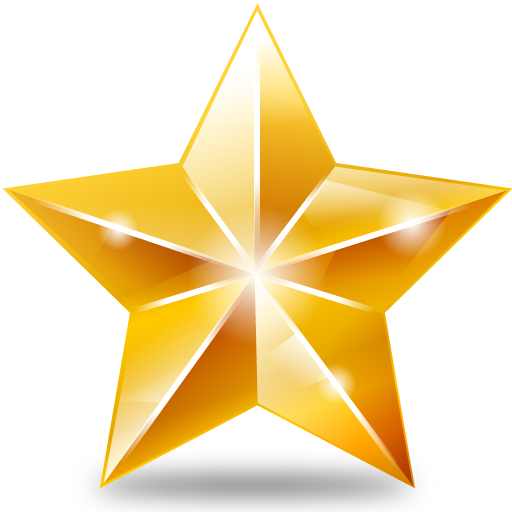 Golden Christmas Star PNG Clipart