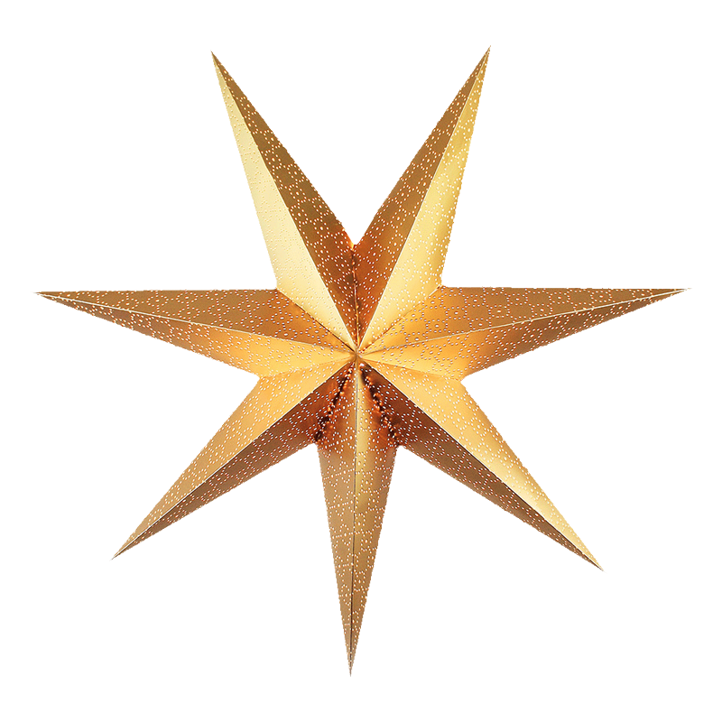Golden Christmas Star PNG Picture