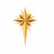 Golden Christmas Star transparant