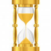 Golden Hourglass PNG Clipart