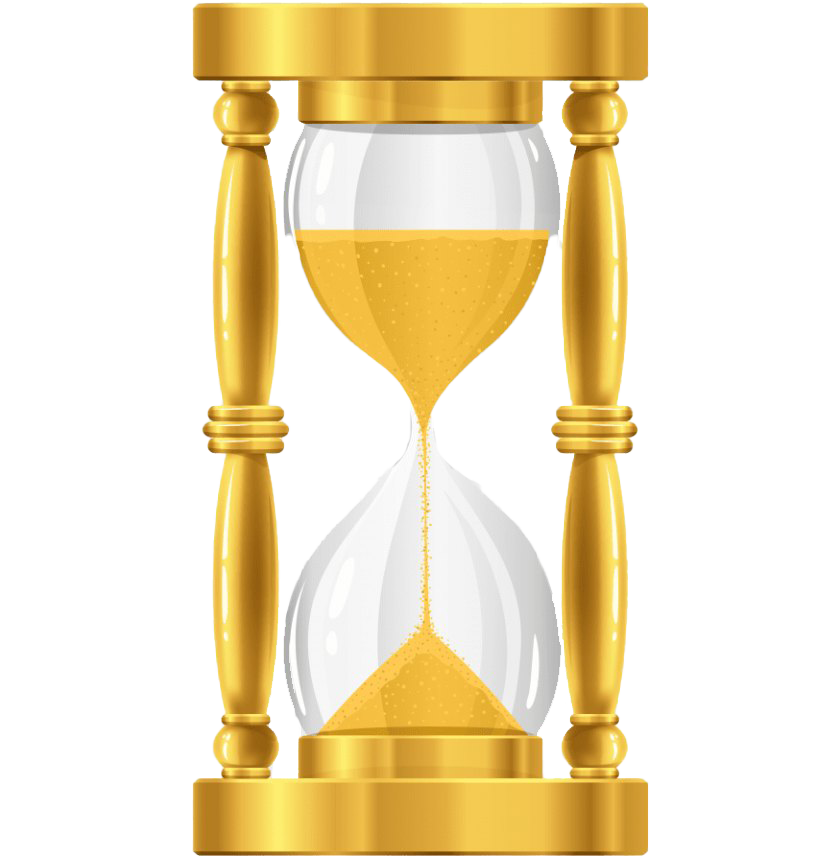 Golden Hourglass PNG Clipart
