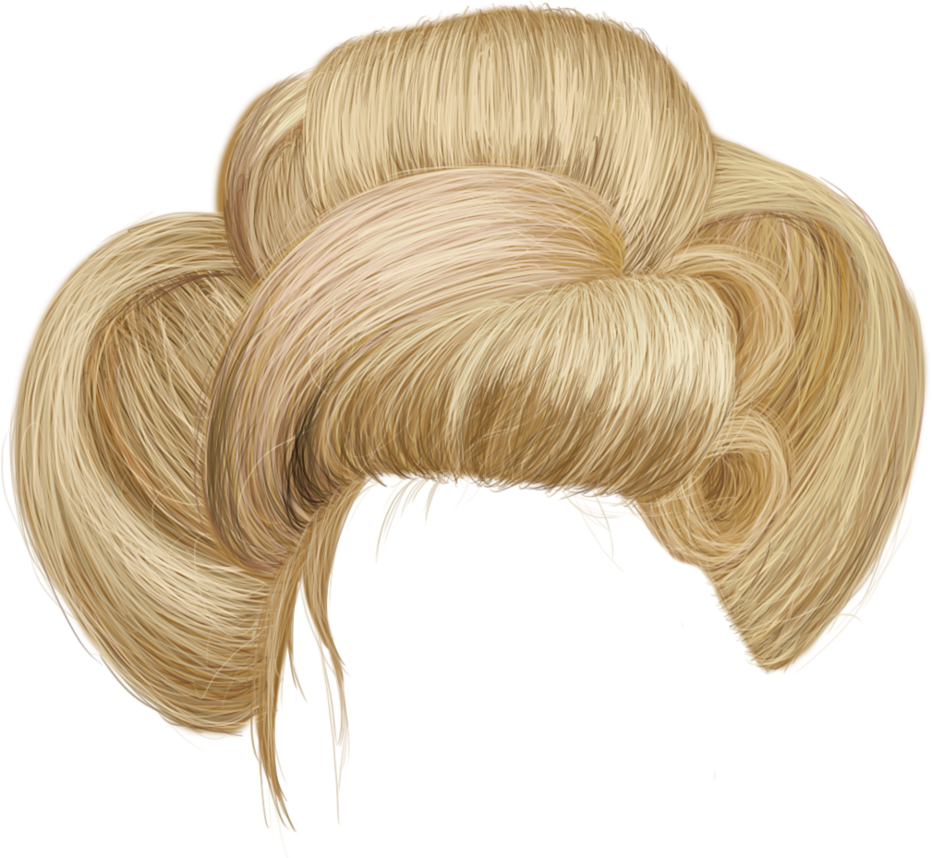 Golden Wig PNG Picture
