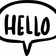 Hello Speech Bubble PNG HD Image