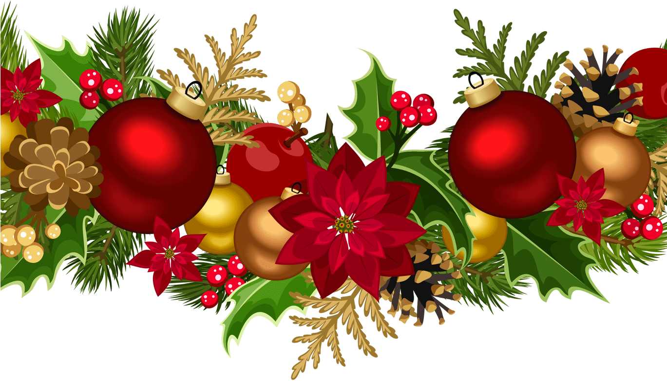 Holly Christmas Garland Png - PNG All