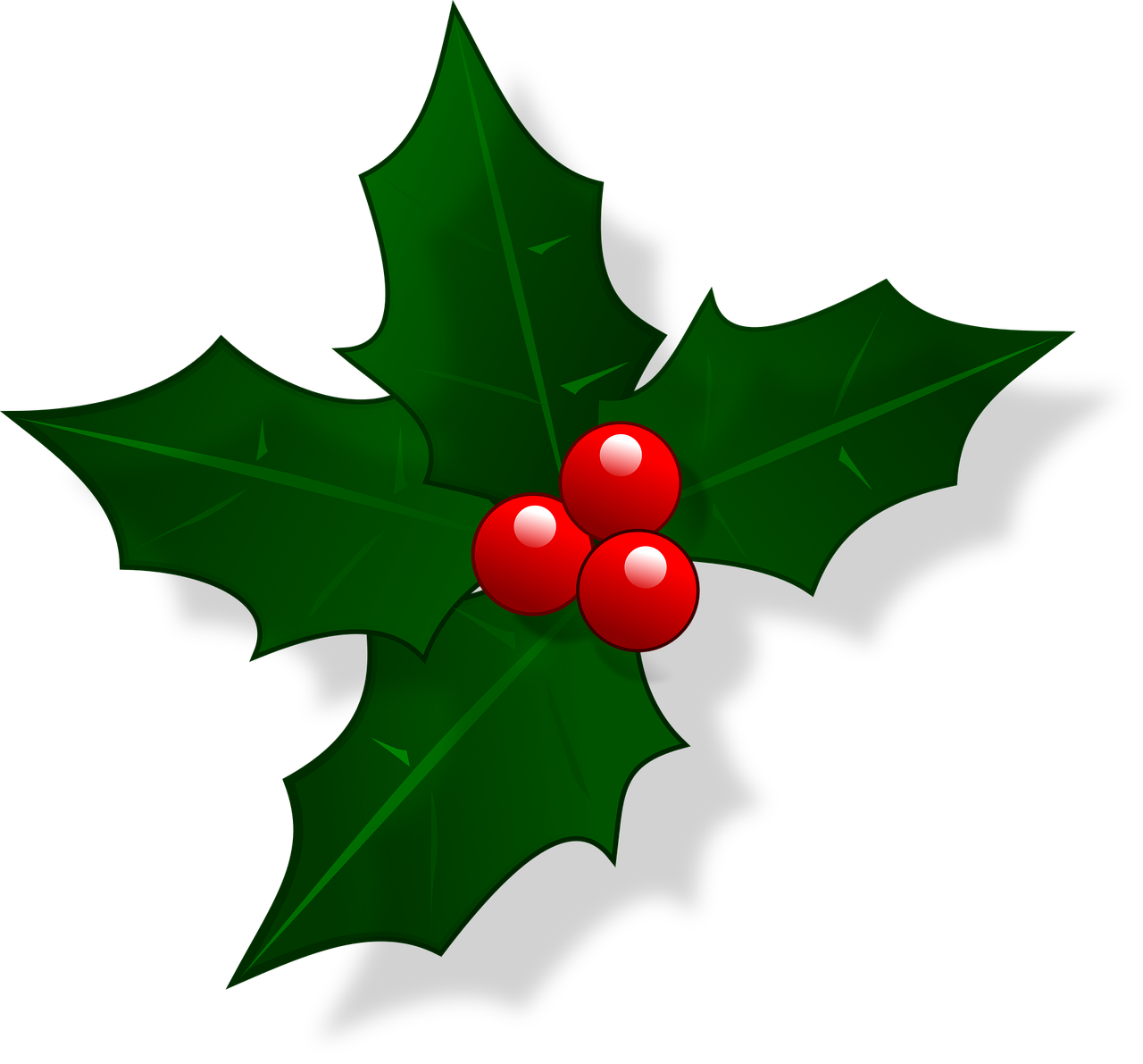 Holly Christmas PNG Gratis afbeelding