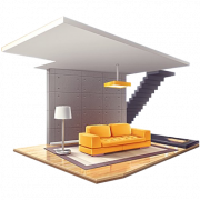 PNG de design de interiores domésticos