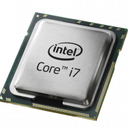 Processeur informatique Intel transparent