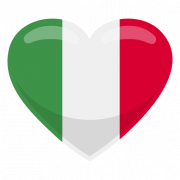 Itália bandeira transparente