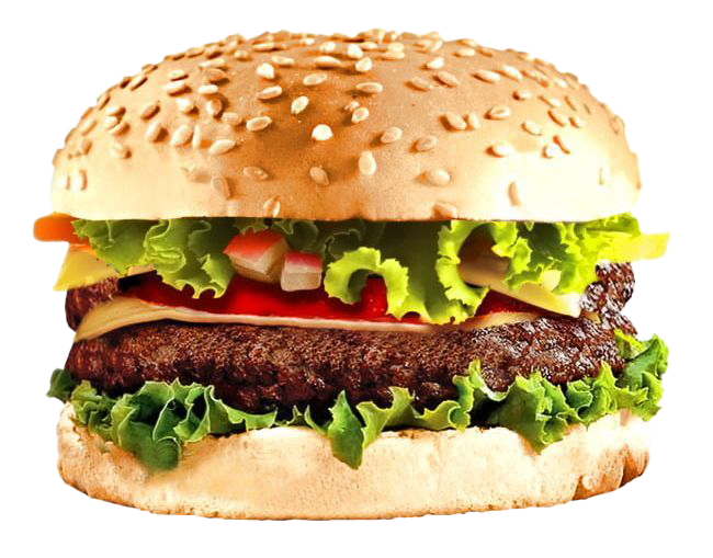 Junk Food Hamburger PNG HD Image