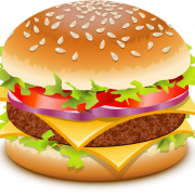 Нездоровая пища гамбургер PNG Высококачественное изображение