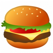 Hamburger de junk food transparente
