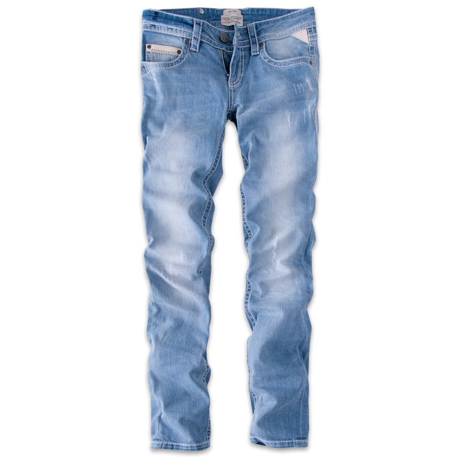 Men azul claro jeans transparente