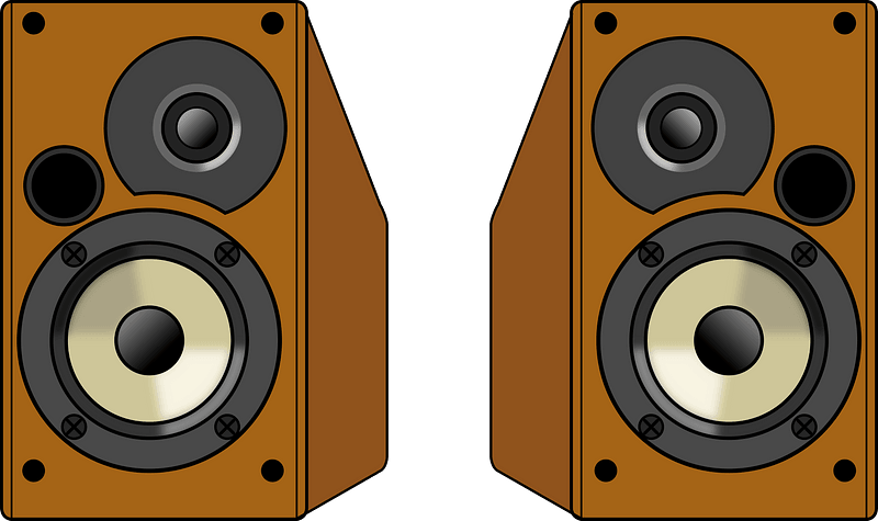 Altavoces de audio fuertes png clipart