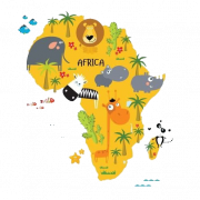 Peta Afrika PNG Gambar Gratis